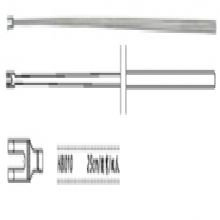 金鍾顯微喉鈎  H8I010 25cm 圓彎 雙爪